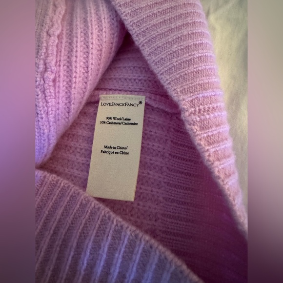 NWT LOVESHACKFANCY LARGE AVIGNON CROPPED WOOL/CASHMERE CARDIGAN - Picture 7 of 13